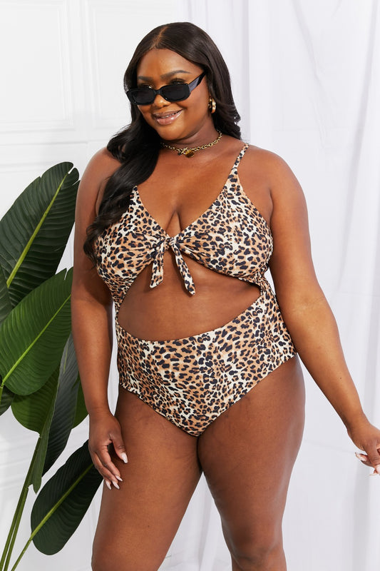 Leopard Marina West Swim Lost At Sea Cutout One-Piece Swimsuit